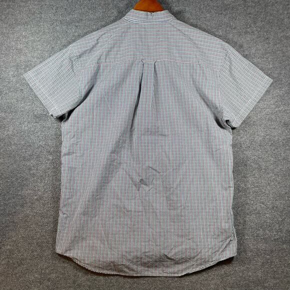 Pendleton Woolen Mills Button Down Shirt Men's Large Gingham Plaid Short Sleeve - Picture 8 of 9